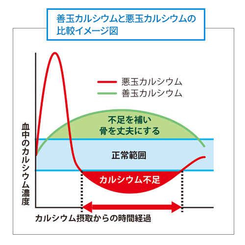 ダウン症状になりにくい八雲風化貝カルシウム「リコボの善玉」